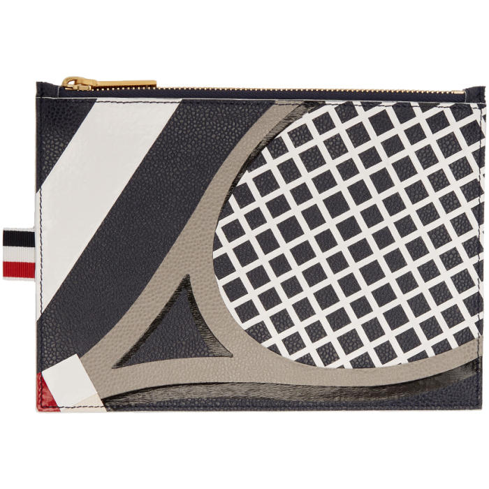 Photo: Thom Browne Navy Large Tennis Pouch