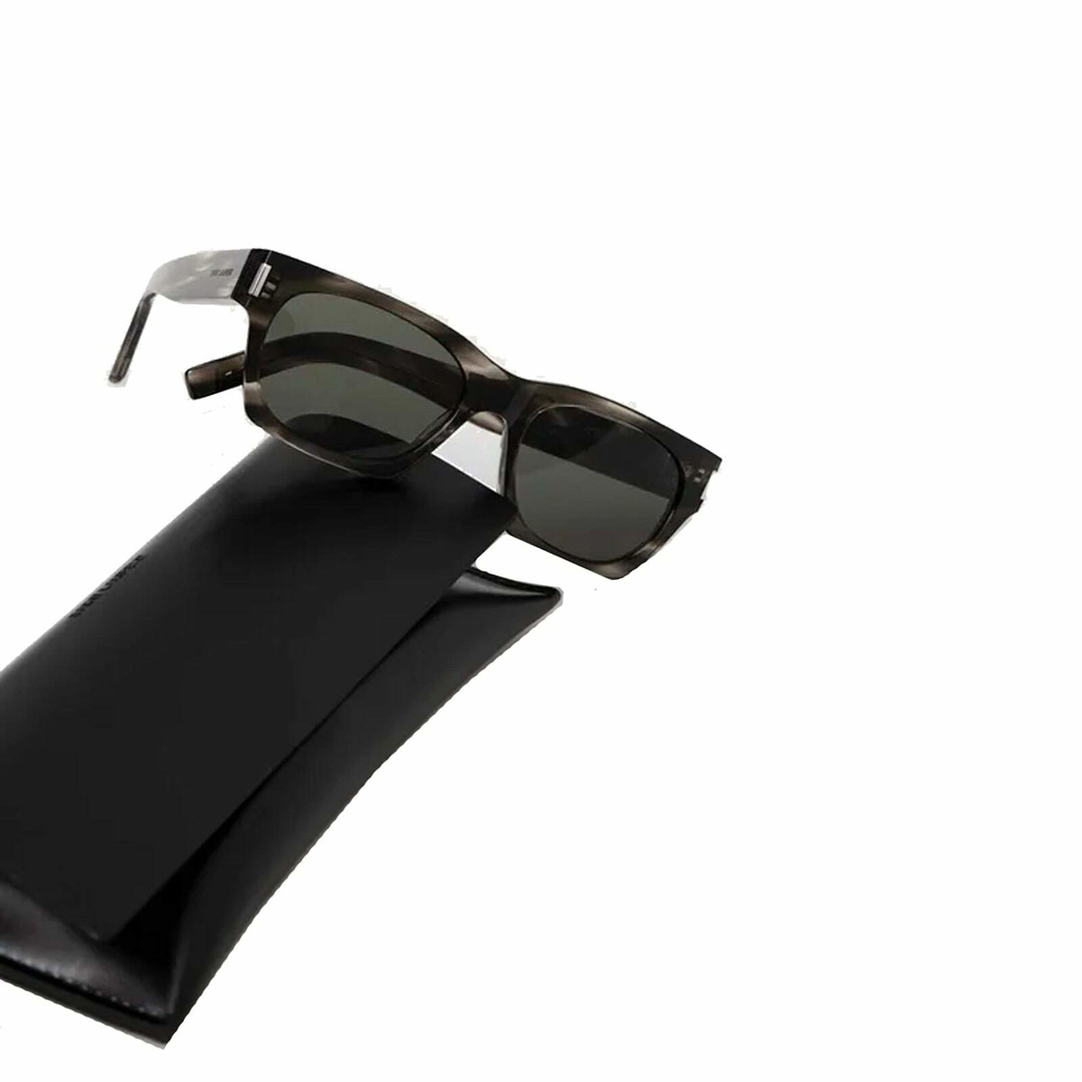 Saint Laurent Tortoiseshell Square Sunglasses with Dark Lenses SAINT LAURENT EYEWEAR Square-frame tortoiseshell acetate  main image 2