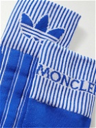 Moncler Genius - adidas Originals Logo-Jacquard Ribbed Recycled Stretch-Knit Socks - Blue
