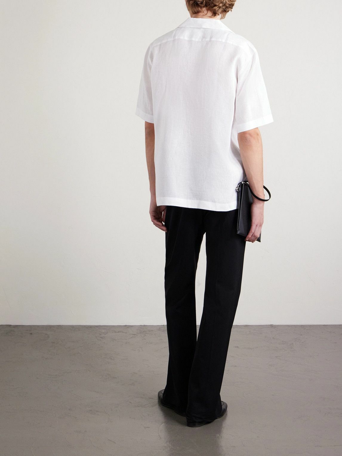 Lardini - Convertible-Collar Linen Shirt - White