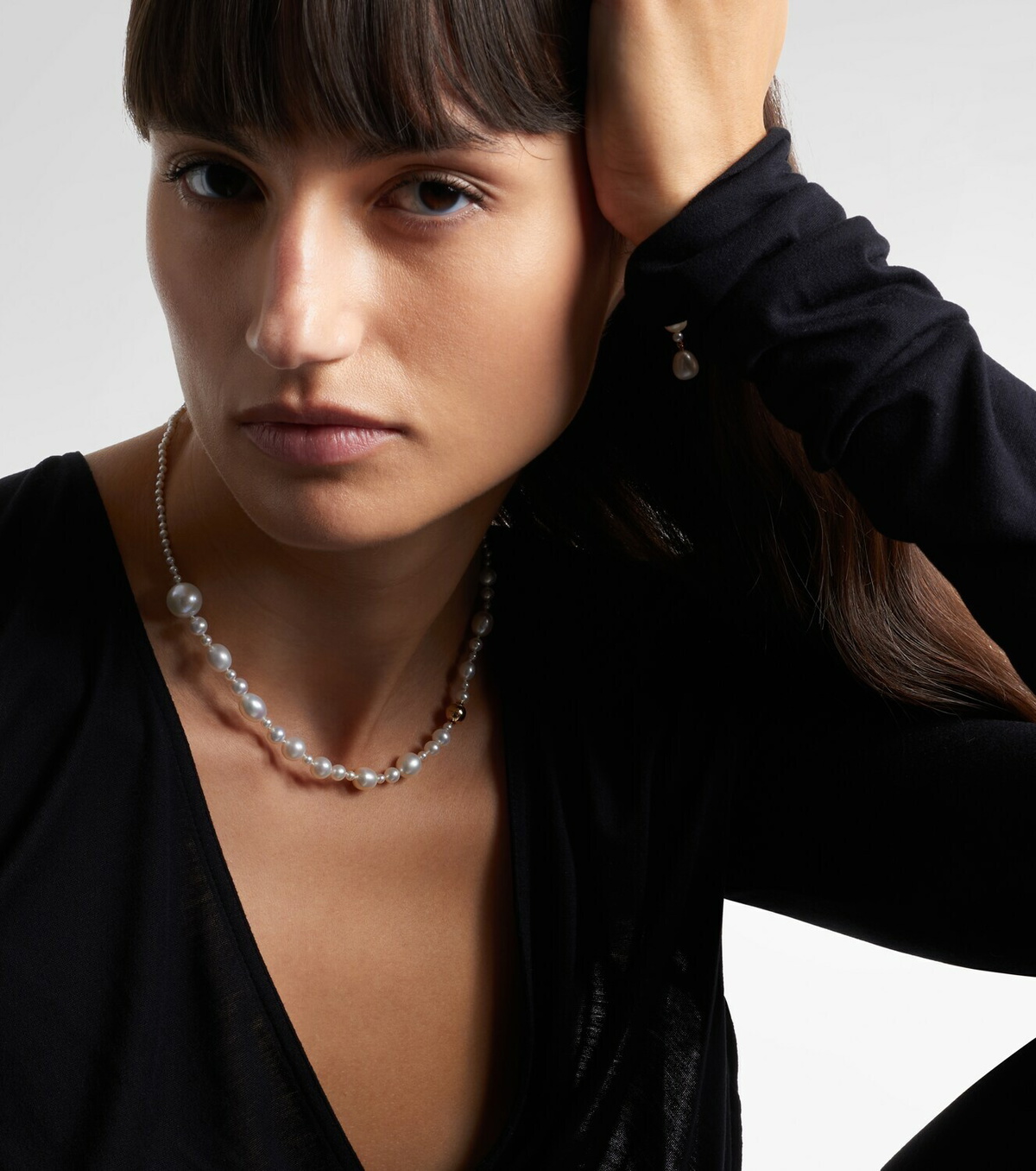 Sophie Bille Brahe Amis Peggy 14kt gold necklace with freshwater pearls