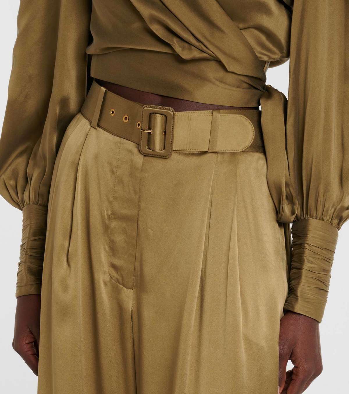 Zimmermann Tuck silk wide-leg pants Zimmermann