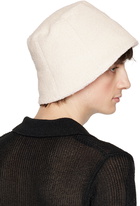 LOW CLASSIC Off-White Fluffy Bucket Hat