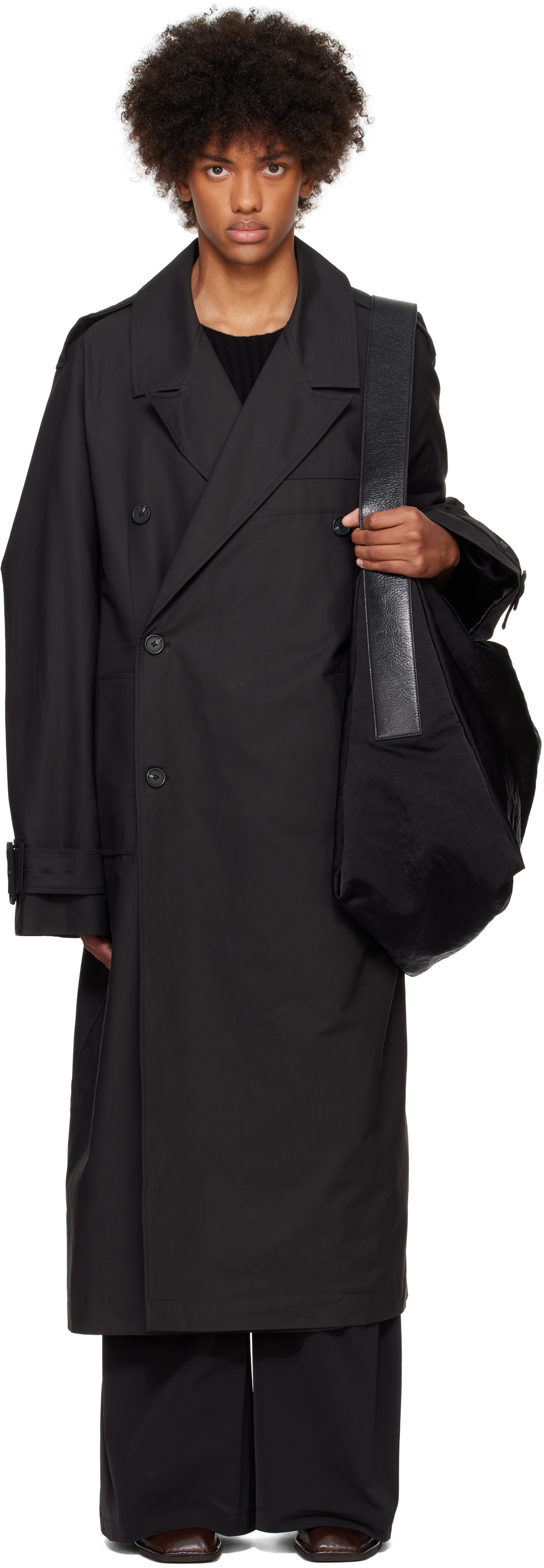 Gray button closure short trench coat 5373 Gray button closure short trench coat 5373
