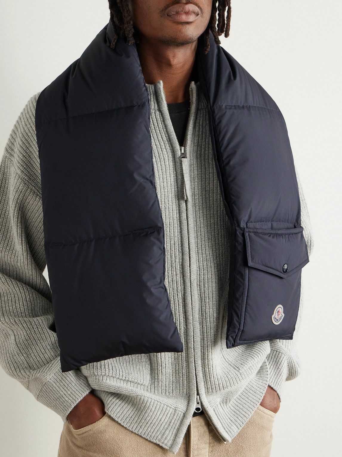 Moncler - Logo-Appliquéd Quilted Shell Down Scarf