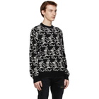 AMIRI Black and White Grateful Dead Skeleton Sweater