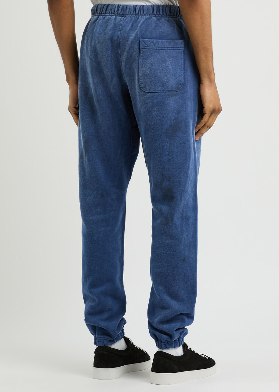 Saint Mxxxxxx Angels of Death Printed Cotton Sweatpants Navy
