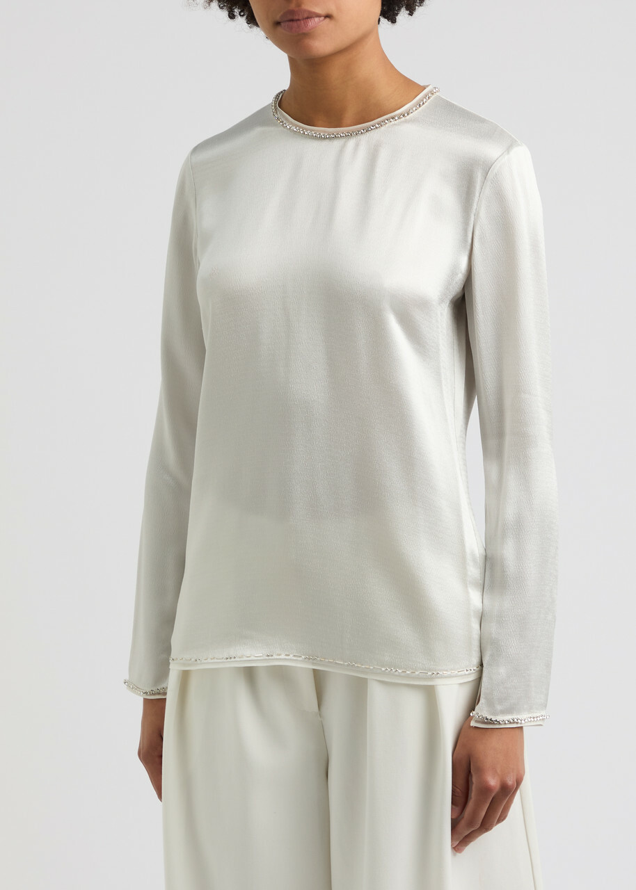 3.1 authentic Phillip Lim Embellished Satin Blouse