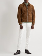 TOM FORD - Slim-Fit Suede Field Jacket - Brown