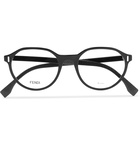 Fendi - Round-Frame Acetate Optical Glasses - Black