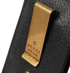 Gucci - GG Marmont Full-Grain Leather Cardholder with Money Clip - Black