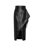 Materiel Tbilisi - Faux-leather wrap skirt