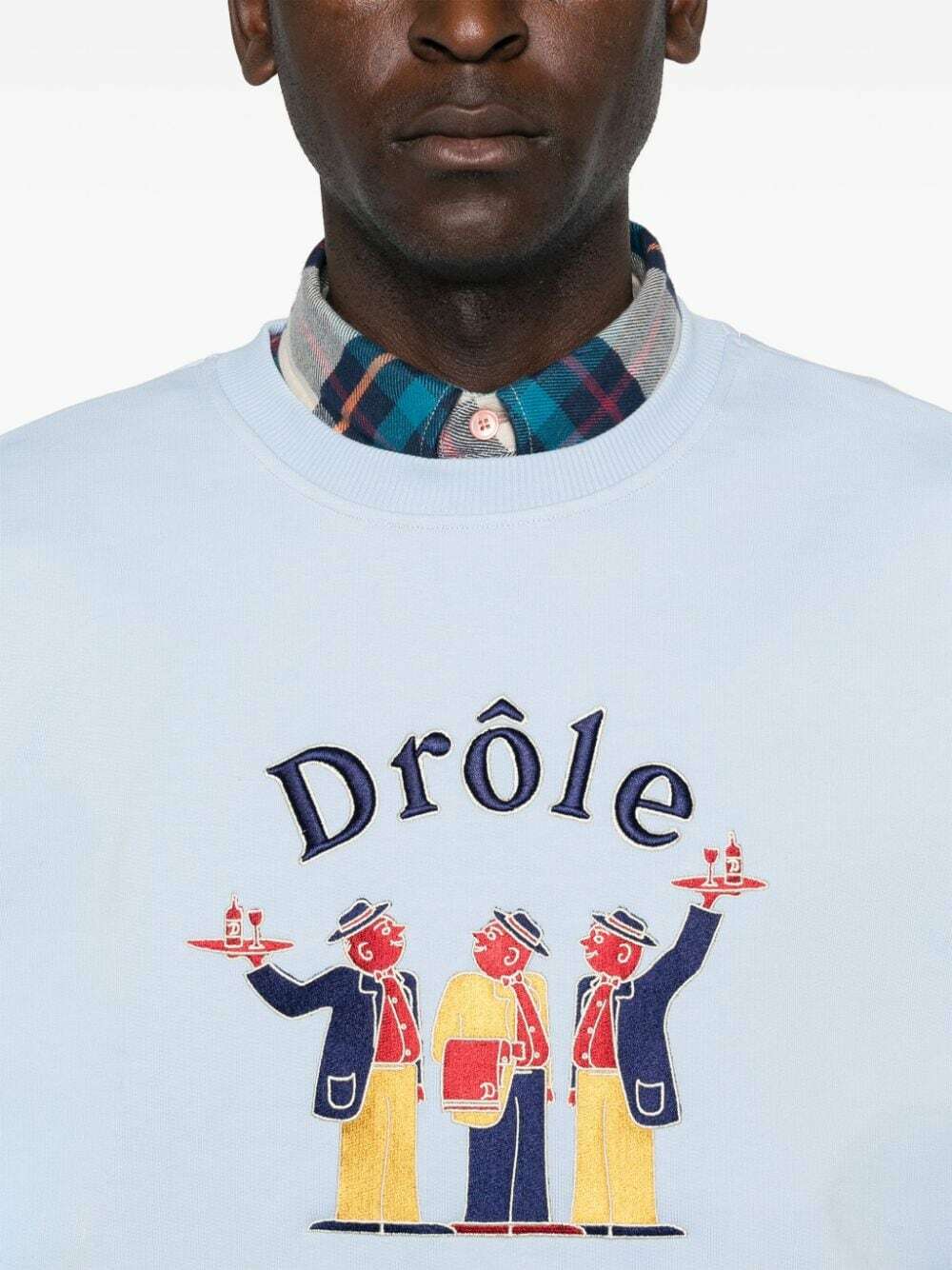 Drôle de Monsieur Men's Slogan Sweatshirt Blue