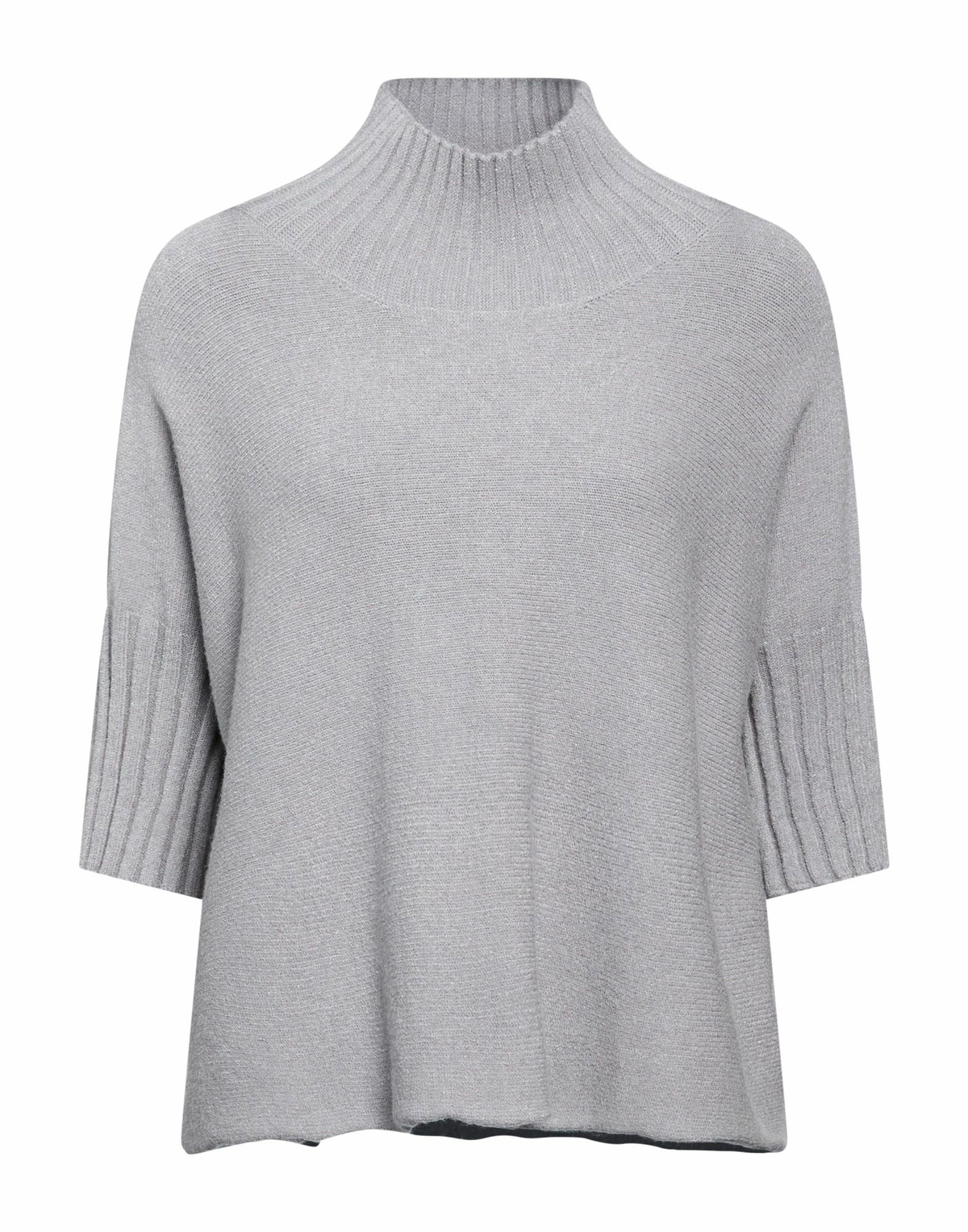 Manila Grace Womens Turtleneck in Grey