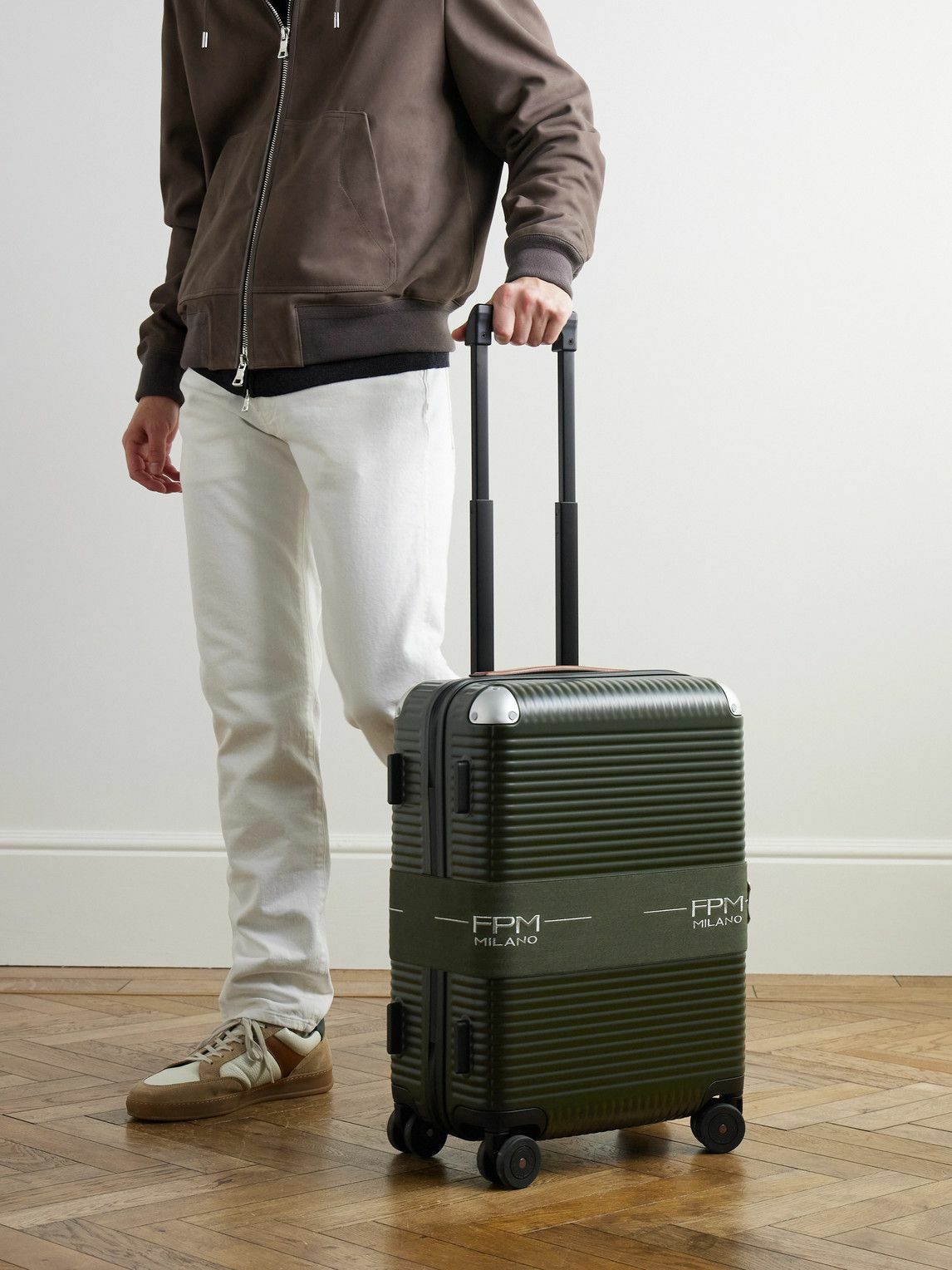 FPM Milano - Bank Zip Deluxe M 55cm Leather-Trimmed Polycarbonate Spinner Suitcase