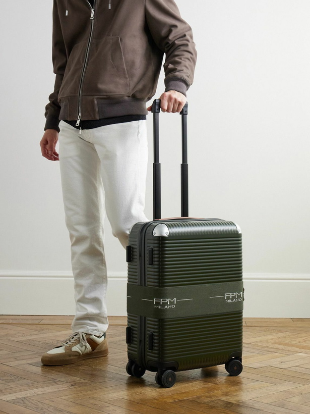 Photo: FPM Milano - Bank Zip Deluxe M 55cm Leather-Trimmed Polycarbonate Spinner Suitcase