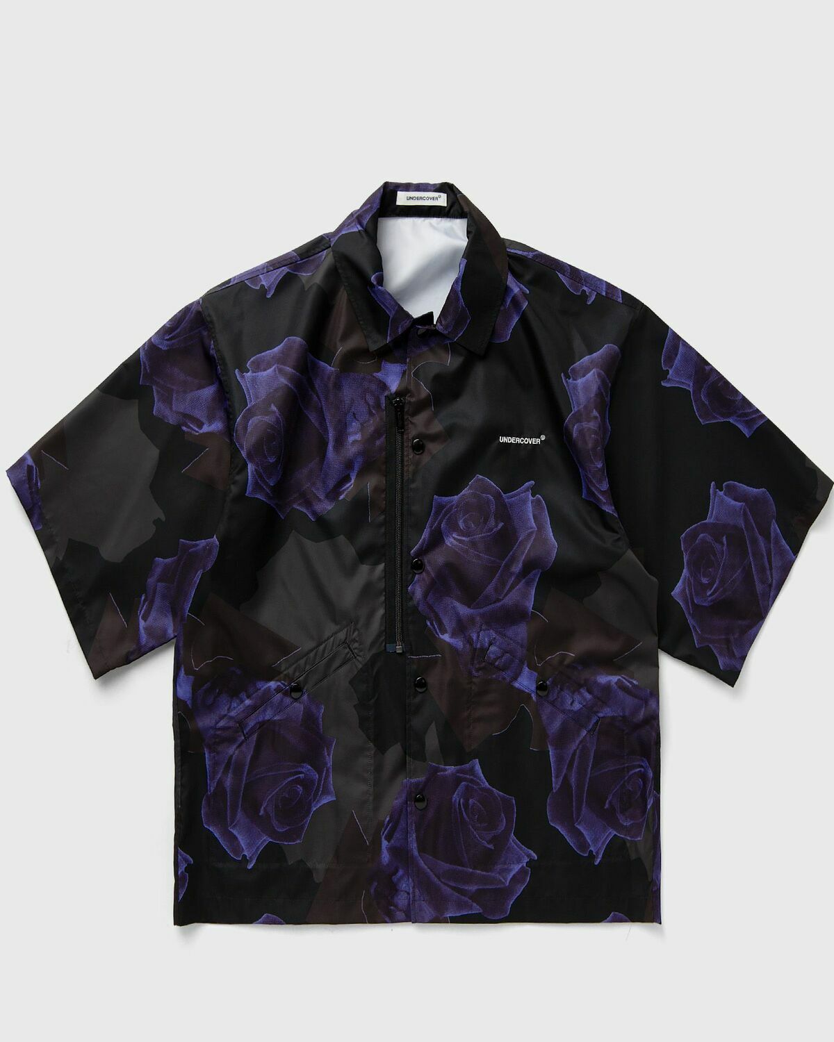 Undercover Rose Twill Shirt Black Shortsleeves