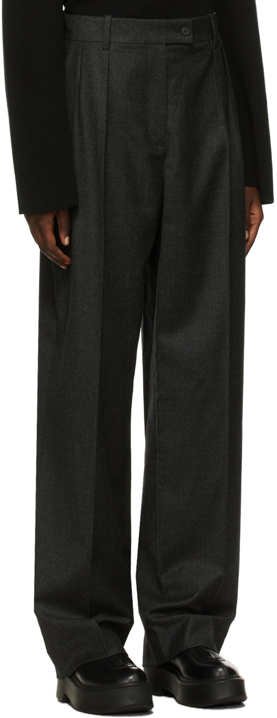 The Row Grey Virgin Wool Randa Trousers The Row