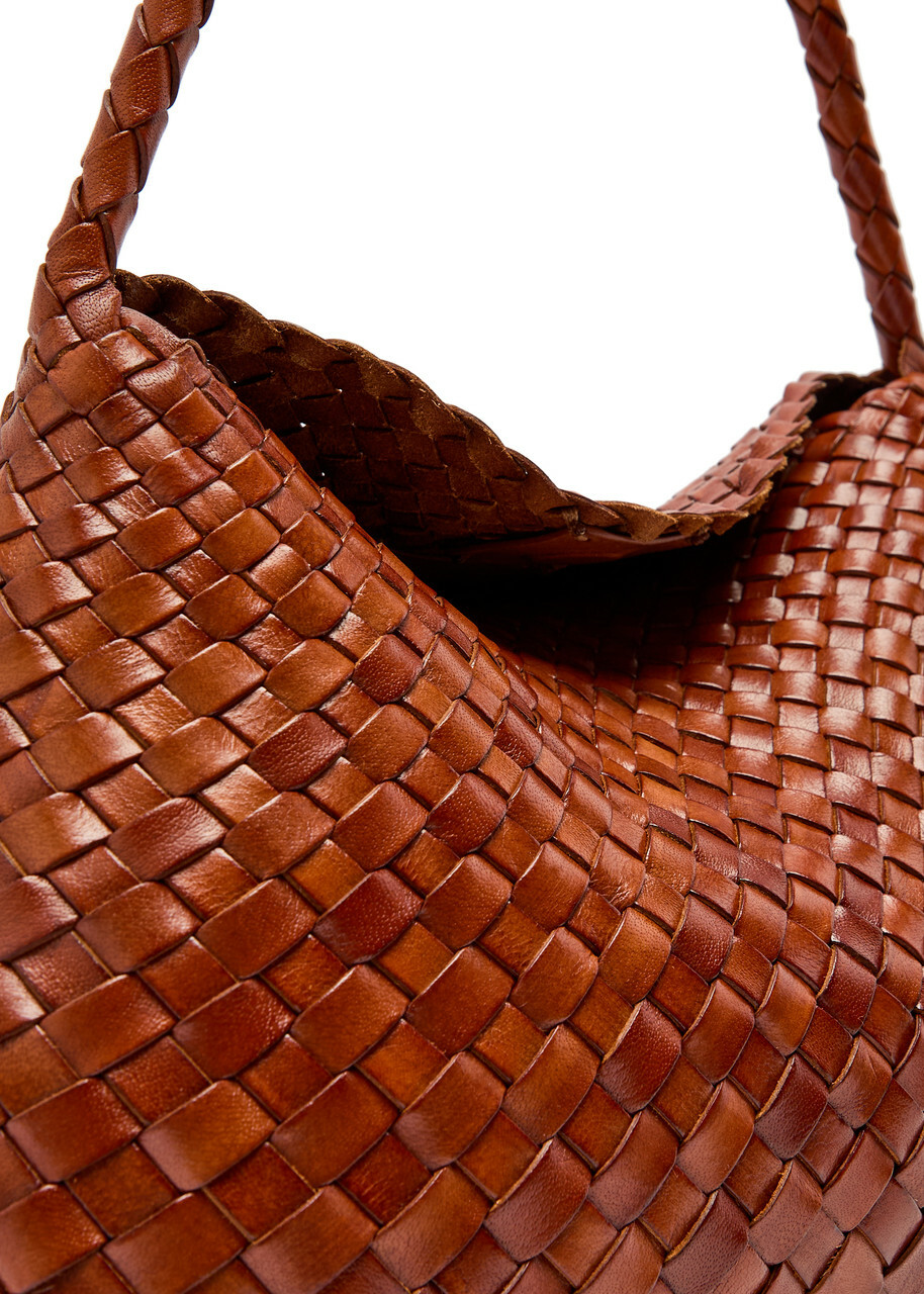 Dragon Diffusion Santa Maria Woven Leather Shoulder bag - Tan - One Size