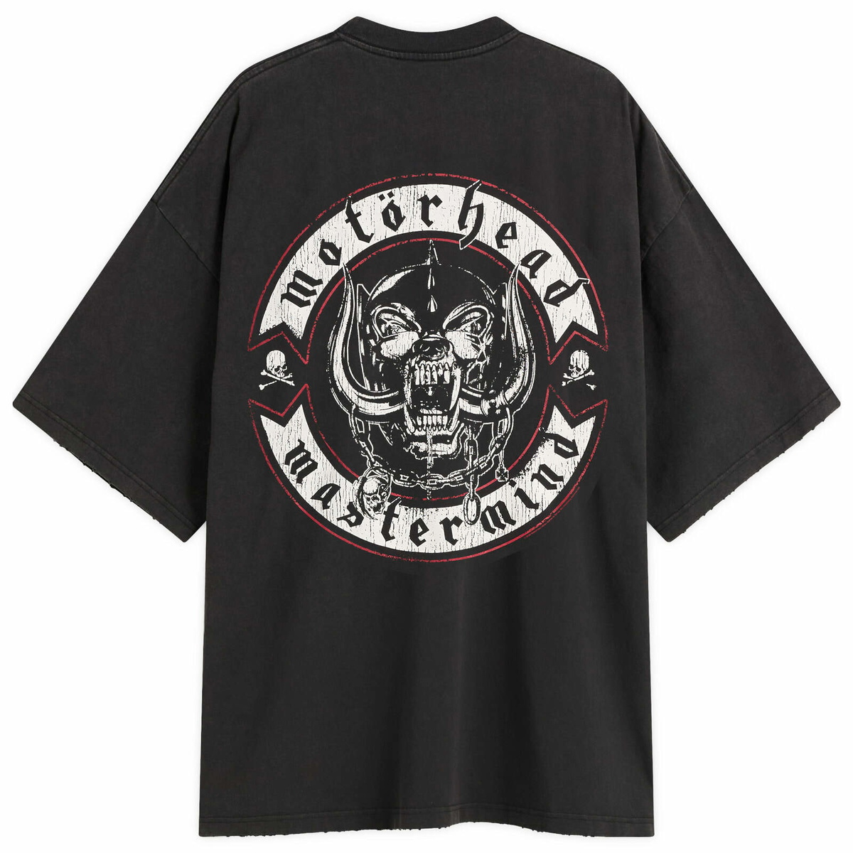END. Men's x MASTERMIND WORLD x Motorhead Biker Badge T-Shirt in Black
