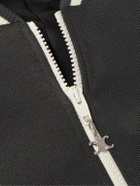 CELINE - Triomphe Teddy Slim-Fit Logo-Embroidered Tech-Jersey Track Jacket - Gray