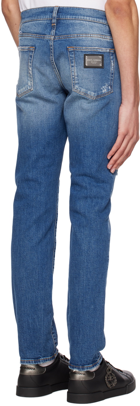 Dolce & Gabbana Blue Patch Jeans Dolce & Gabbana