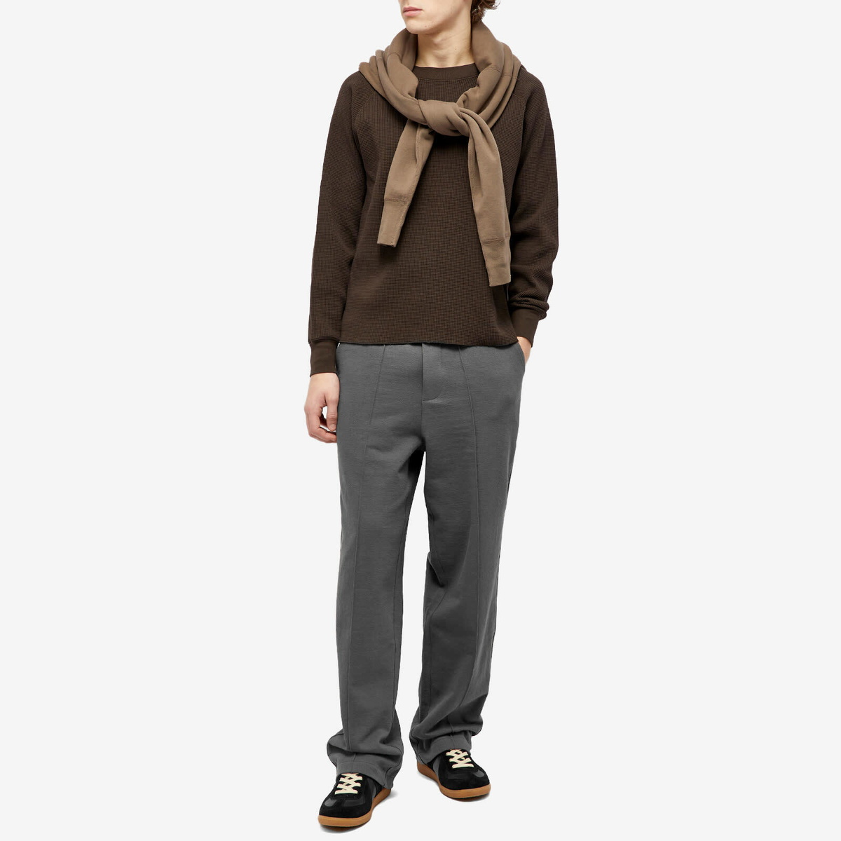 Lady White Co. Men's Textured Band Pant in Solid Grey Lady