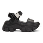 Prada Black Teva Platform Sandals