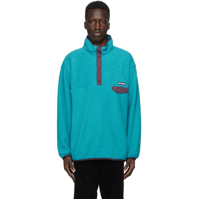 WACKO MARIA Blue Fleece Pullover Jacket