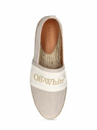 OFF-WHITE - Bookish Linen & Cotton Espadrilles