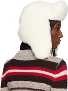 Marni Off-White Shearling Aviator Hat