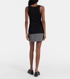 Prada Ribbed-knit cotton jersey tank top