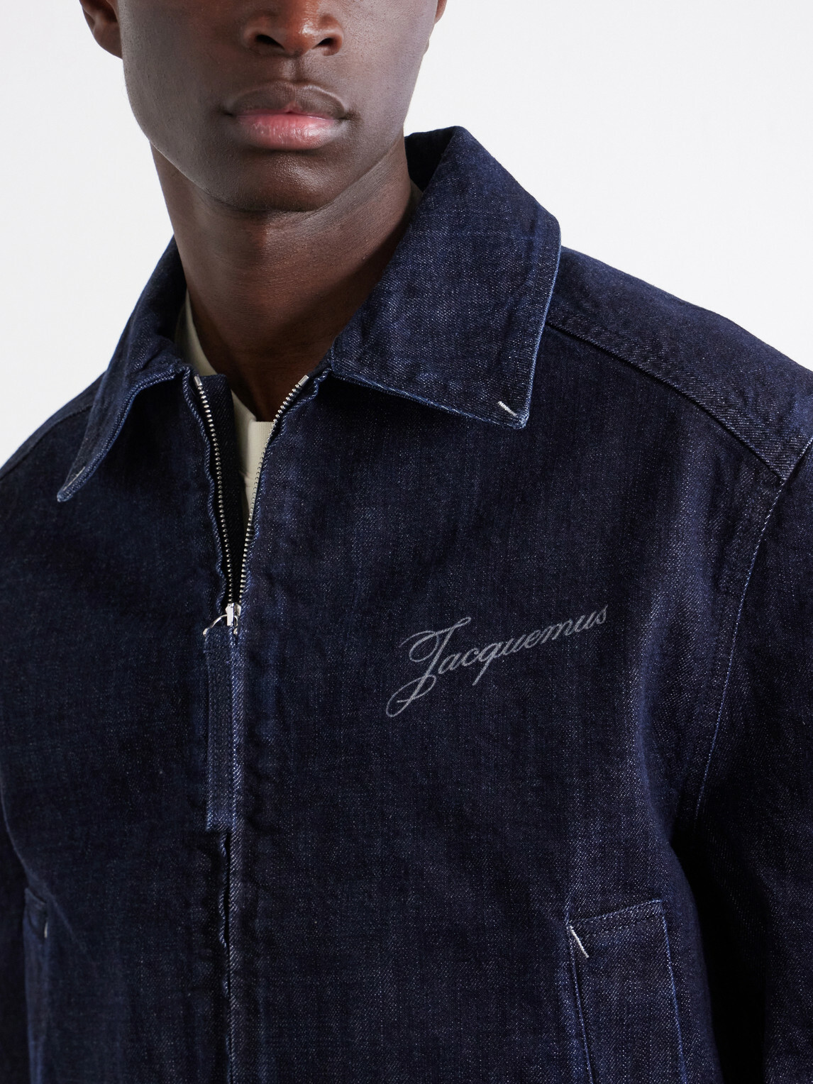 Jacquemus - La Veste De-Nîmes Logo-Embroidered Denim Jacket - Blue