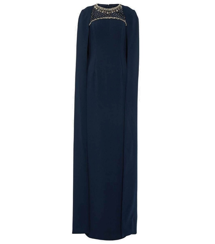 Photo: Jenny Packham Embellished cape crêpe gown