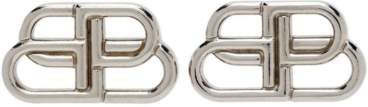 Photo: Balenciaga Silver BB Earrings