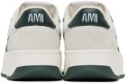 AMI Alexandre Mattiussi White & Green Ami Arcade Sneakers