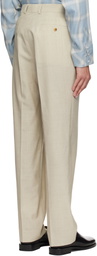 Carter Young Beige Flat Front Trousers