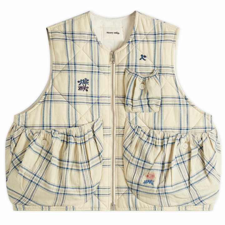 Photo: Story mfg. Women's Girolle Vest in French Gingham Interrupted