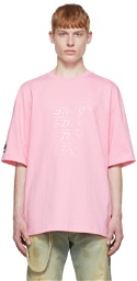 We11done Pink Cotton T-Shirt