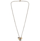M.COHEN - 18-Karat Gold and Sterling Silver Beaded Necklace - Gold