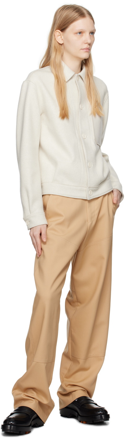 ZEGNA White Spread Collar Jacket