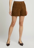 Aexae Suede Shorts Brown