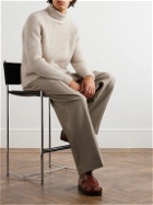 Inis Meáin - Boatbuilder Ribbed Cashmere Rollneck Sweater - Neutrals