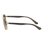 Ray-Ban Gold and Brown RB3593 Sunglasses
