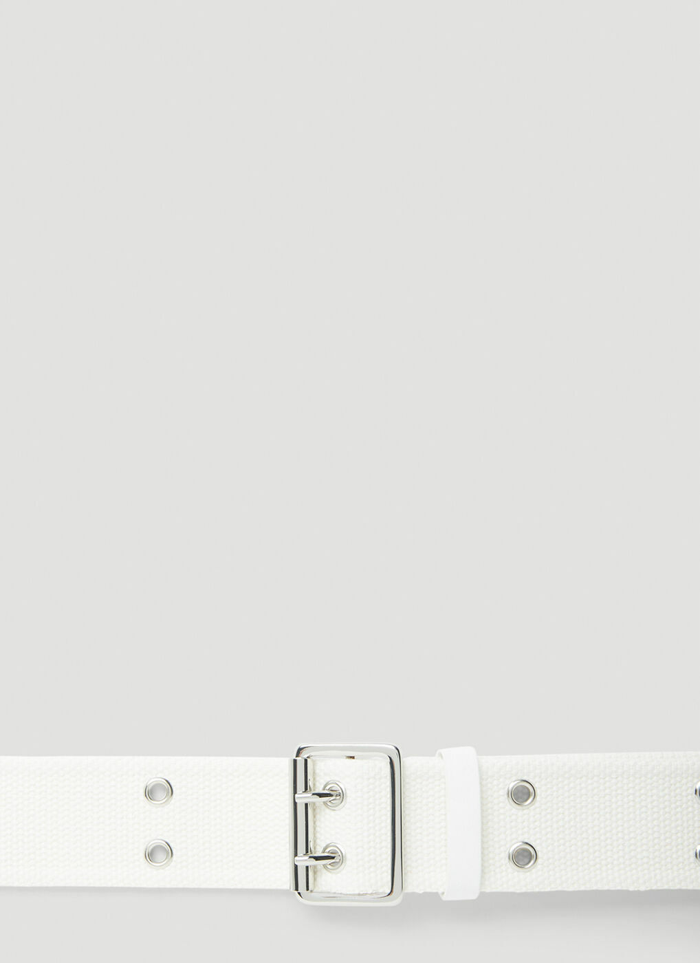 Eyelet Belt in White MM6 Maison Margiela