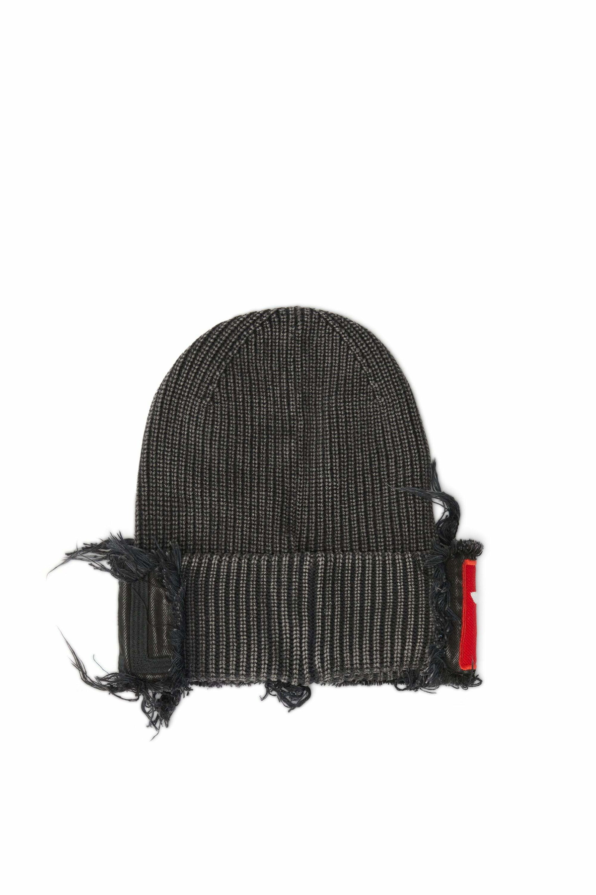 Diesel Denim effect beanie with bold patch detail - Knit caps - Unisex - Black