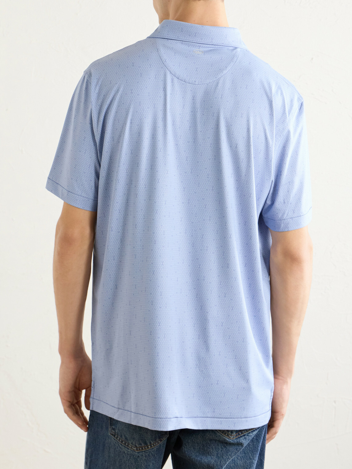 Peter Millar - Fifty-Fifty Printed Stretch-Jersey Polo Shirt - Blue