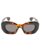 Loewe Eyewear Loewe Inflated Sunglasses in Dark Havana/Smoke 