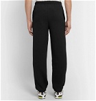 Flagstuff - Printed Fleece-Back Cotton-Blend Jersey Sweatpants - Black