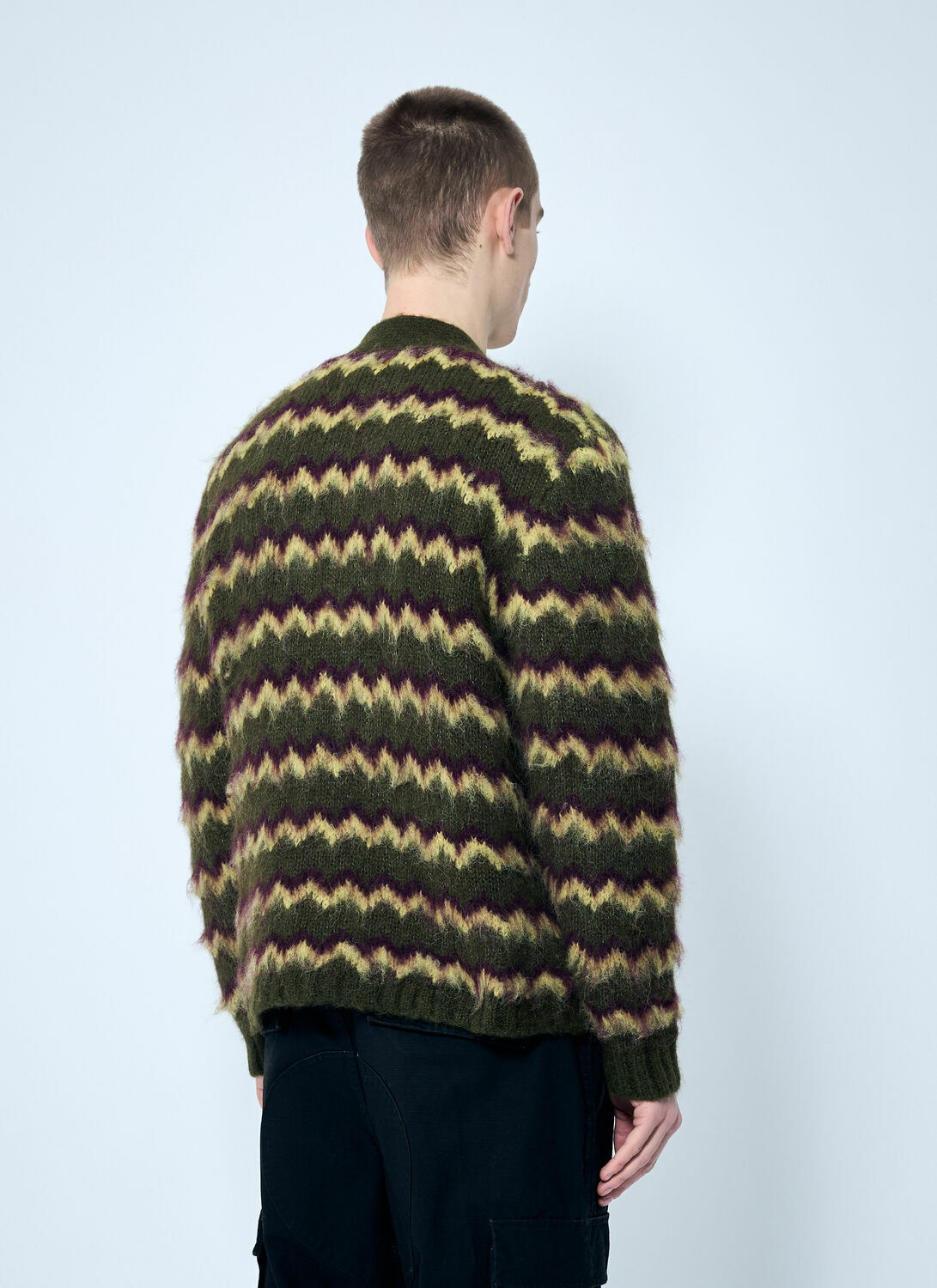 Brain Dead Zig Zag Striped Cardigan